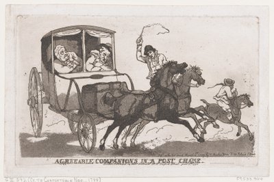 Angenehme Begleiter in einer Postkutsche, 5. Juni 1790 von Thomas Rowlandson