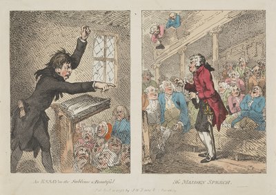 Ein Essay über das Erhabene und Schöne, Die Jungfernrede von Thomas Rowlandson