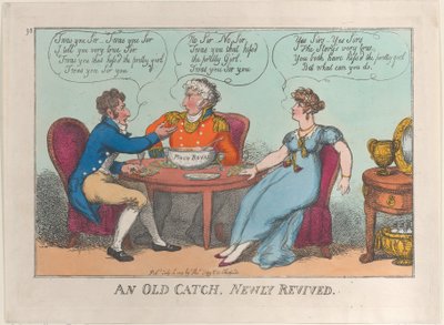 Ein alter Fang, neu belebt, 18. Juli 1809 von Thomas Rowlandson