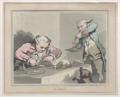 Beim Abendessen von Thomas Rowlandson