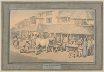 Bodmin Cornwall: Französische Gefangene auf Ehrenwort von Thomas Rowlandson