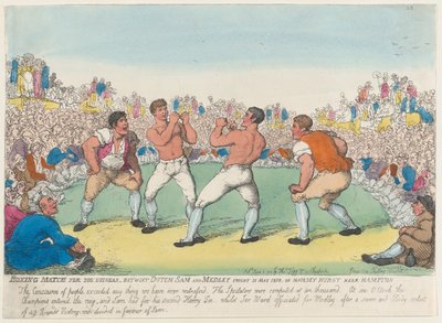 Boxkampf um 200 Guineen, zwischen Dutch Sam und Medley, gekämpft am 31. Mai 1810, am..., 5. Juni 1810 von Thomas Rowlandson