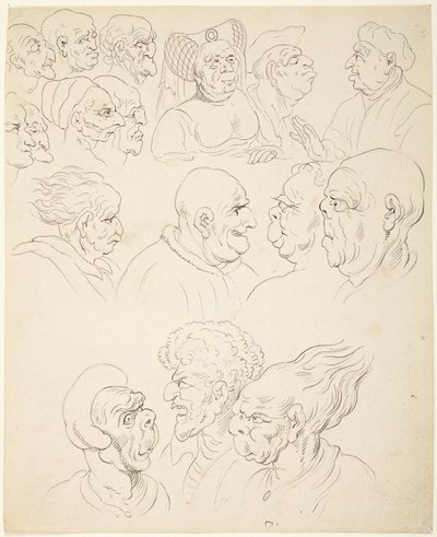 Karikaturköpfe von Thomas Rowlandson