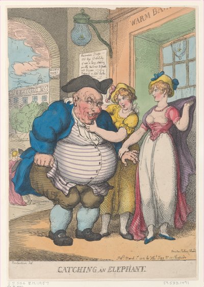 Einen Elefanten fangen von Thomas Rowlandson