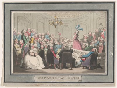 Komforts von Bath, Platte 2, 6. Januar 1798 von Thomas Rowlandson