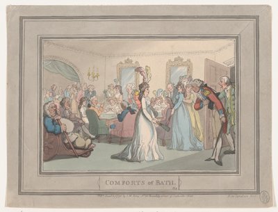 Komfort von Bath, Platte 8, 6. Januar 1798 von Thomas Rowlandson