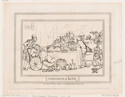 Komforts von Bath, Platte 9, 6. Januar 1798 von Thomas Rowlandson