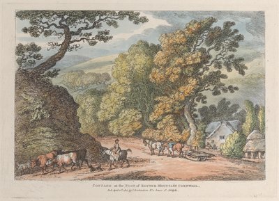Hütte am Fuß des Router Mountain Cornwall, aus Ansichten in Cornwall, 12. April 1812 von Thomas Rowlandson