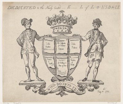 Gewidmet dem neu geschaffenen E-l von L-nsd-le, 11. Mai 1784 von Thomas Rowlandson