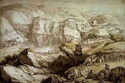 Delabole Schieferbruch von Thomas Rowlandson