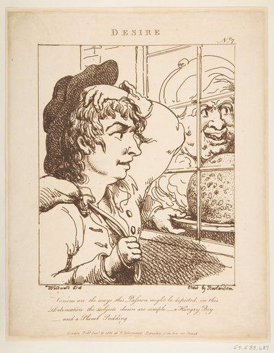 Desire Le Brun Travestiert, oder Karikaturen der Leidenschaften von Thomas Rowlandson