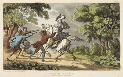 Doktor Syntax und Straßenräuber von Thomas Rowlandson