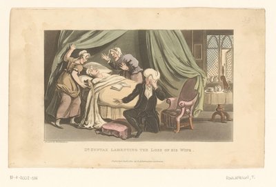 Doktor Syntax trauert um seine verstorbene Frau von Thomas Rowlandson