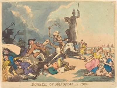 Niedergang des Monopols im Jahr 1800 von Thomas Rowlandson