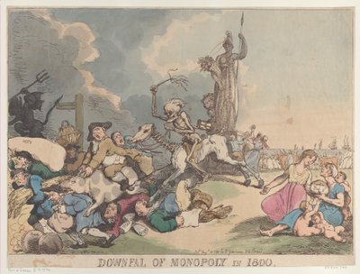 Niedergang des Monopols im Jahr 1800, 14. August 1800 von Thomas Rowlandson