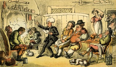 Dr. Syntax liest seine Reise von Thomas Rowlandson