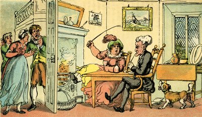 Dr. Syntax kehrt von seiner Reise zurück von Thomas Rowlandson