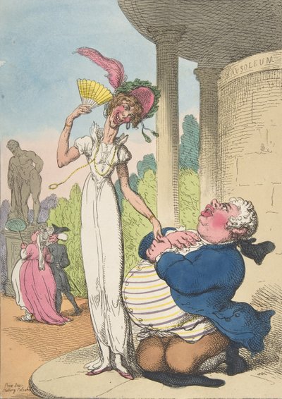 Dropsy umwirbt Consumption, 25. Oktober 1810 von Thomas Rowlandson