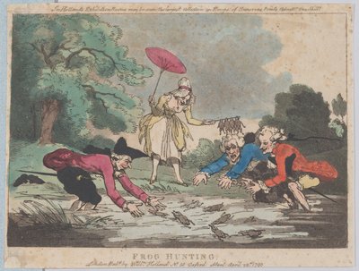 Froschjagd, 20. April 1790 von Thomas Rowlandson