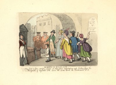 Herr begleitet Landverwandte auf ihrem ersten Ausflug nach London von Thomas Rowlandson