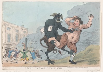 Großer Schrei und wenig Wolle, 22. Dezember 1783 von Thomas Rowlandson
