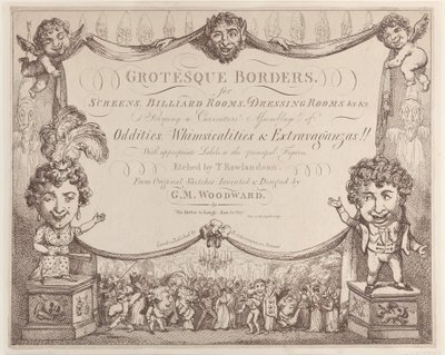 Groteske Ränder für Bildschirme, Billardzimmer, Ankleidezimmer usw., 1799-1800 von Thomas Rowlandson
