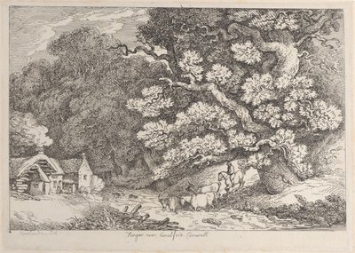 Hengar bei Camelford, Cornwall, aus Ansichten in Cornwall, ca. 1812 von Thomas Rowlandson