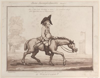Pferdefähigkeiten, Skizze 3: Ein Pfeifer!! von Thomas Rowlandson