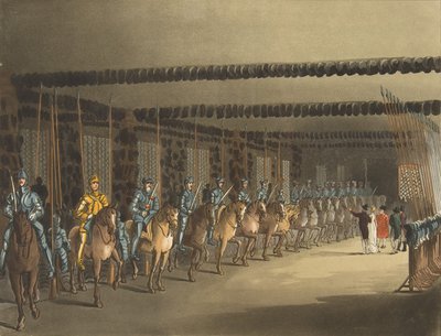 Horse Armoury, Tower of London, 1. November 1809 von Thomas Rowlandson