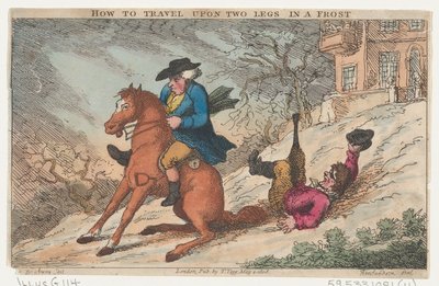 Wie man bei Frost auf zwei Beinen reist, 4. Mai 1808 von Thomas Rowlandson