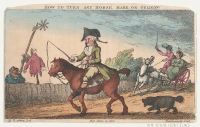 Wie man jedes Pferd, jede Stute oder jeden Wallach wendet, 11. Juni 1808 von Thomas Rowlandson