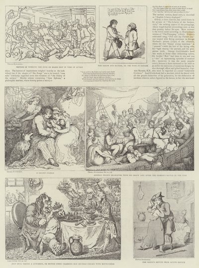 Humorvolle Kunst auf der Royal Naval Exhibition von Thomas Rowlandson