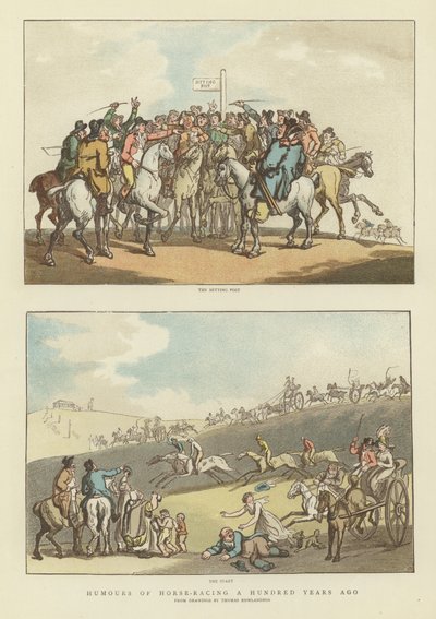 Humoresken des Pferderennens vor hundert Jahren von Thomas Rowlandson
