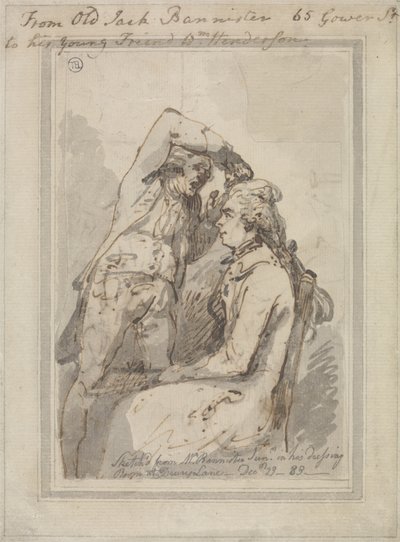 John Bannister in seiner Garderobe am Drury Lane von Thomas Rowlandson