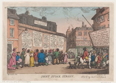 Joint Stock Street, 10. März 1808 von Thomas Rowlandson