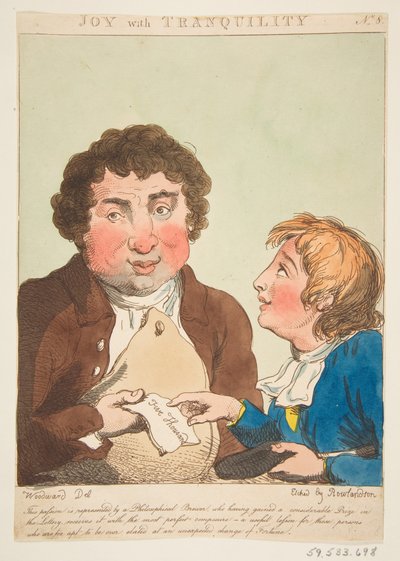Freude mit Ruhe Le Brun Travestiert, oder Karikaturen der Leidenschaften von Thomas Rowlandson