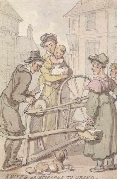 Messer oder Scheren zum Schleifen von Thomas Rowlandson