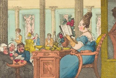 La Belle Limonaudiere im Café des Mille Colonnes, Palais Royal, Paris von Thomas Rowlandson