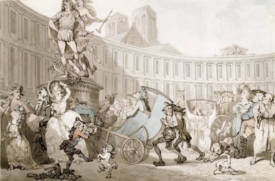 La Place des Victoires, Paris, ca. 1789 von Thomas Rowlandson
