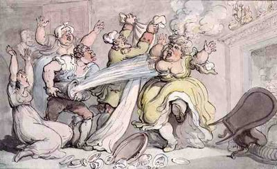 Dame mit brennender Perücke von Thomas Rowlandson