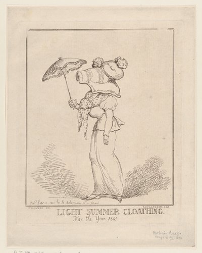 Leichte Sommerkleidung, 10. September 1801 von Thomas Rowlandson