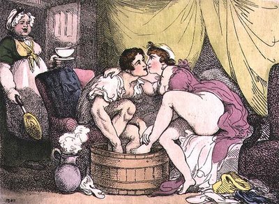 Liebe in einer Wanne oder eine Heilung für eine Erkältung von Thomas Rowlandson