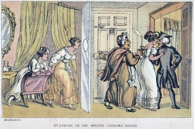 Maison close - in „Die drei Reisen des Doktor Syntax auf der Suche nach dem malerischen Trost und einer Frau“ von William Combe, ill. von Rowlandson, John Camden Hotten, Picadilly, London von Thomas Rowlandson