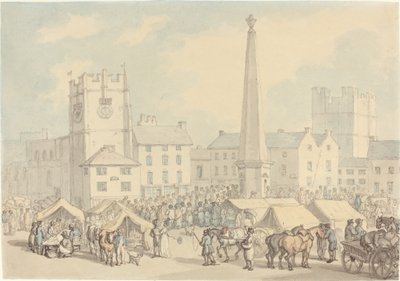 Markttag in Richmond, Yorkshire von Thomas Rowlandson