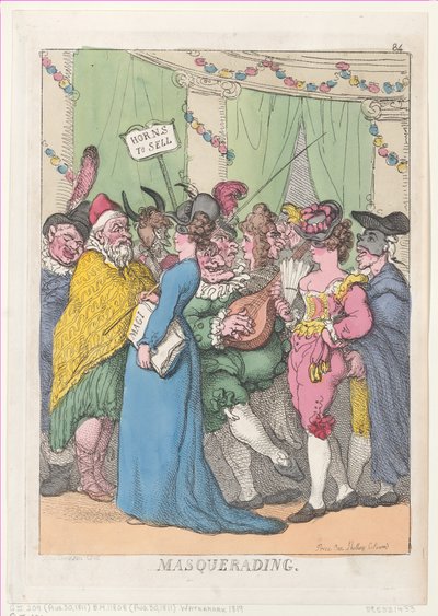 Maskerade, [30. August 1811], nachgedruckt von Thomas Rowlandson