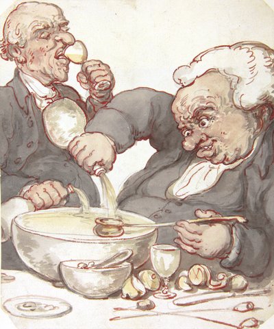 Den Punsch mischen von Thomas Rowlandson