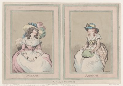 Modisch und prüde, 1. Dezember 1791 von Thomas Rowlandson