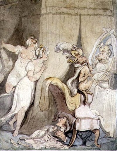 Affentricks, ca.1800 von Thomas Rowlandson