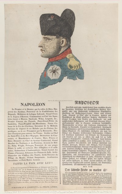 Napoleon, März 1814 von Thomas Rowlandson