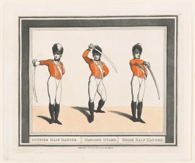Outside Half Hanger, Hanging Guard, Inside Half Hanger, 1. September 1798 von Thomas Rowlandson